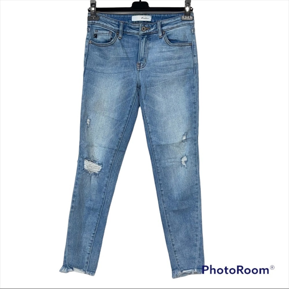KanCan Diem Low Rise Distressed Ankle Skinny Jeans - Picture 2 of 11